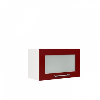 Бруклин ШВГС 600 Шкаф верхний горизонтальный со стеклом (Бетон белый/корпус Белый) в Безменово - bezmenovo.mebel54.com | фото