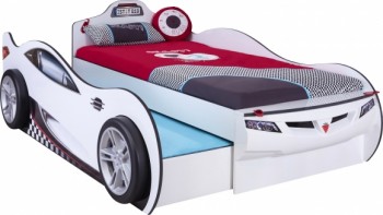 CARBED Кровать-машина Coupe с выдвижной кроватью White 20.03.1310.00 в Безменово - bezmenovo.mebel54.com | фото