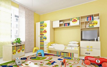Детская комната Клаксон (Бежевый/корпус Клен) в Безменово - bezmenovo.mebel54.com | фото
