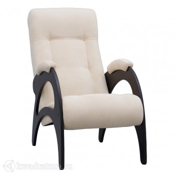 Кресло для отдыха Неаполь Модель 9 без лозы (Венге-эмаль/Ткань Ваниль Verona Vanilla) в Безменово - bezmenovo.mebel54.com | фото
