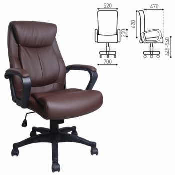 Кресло офисное BRABIX Enter EX-511 (коричневый) в Безменово - bezmenovo.mebel54.com | фото