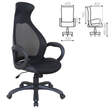 Кресло офисное BRABIX Genesis EX-517 (черное) в Безменово - bezmenovo.mebel54.com | фото