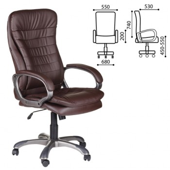 Кресло офисное BRABIX Omega EX-589 (коричневое) в Безменово - bezmenovo.mebel54.com | фото