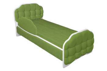 Кровать 170 Атлет 76 Зелёный (мягкий бортик) в Безменово - bezmenovo.mebel54.com | фото