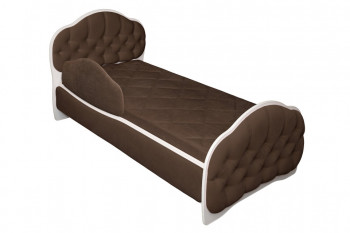 Кровать 170 Гармония 08 Шоколад (мягкий бортик) в Безменово - bezmenovo.mebel54.com | фото
