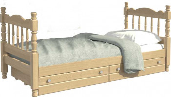 Кровать одинарная Аленка из массива сосны 800*1890 Сосна в Безменово - bezmenovo.mebel54.com | фото