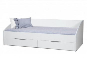 Кровать одинарная "Фея - 3" (симметричная) New/(белый / белый / ДВПО: белый) в Безменово - bezmenovo.mebel54.com | фото
