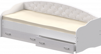 Кровать Софа-7 с мягкой спинкой (800х2000) Белый в Безменово - bezmenovo.mebel54.com | фото