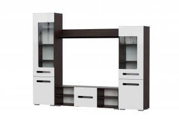 Мебель для гостиной МГС 6 (Исполнение 1/Венге/Белый глянец) в Безменово - bezmenovo.mebel54.com | фото