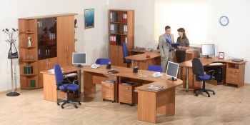 Мебель для персонала Альфа 61 Ольха в Безменово - bezmenovo.mebel54.com | фото