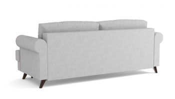 Оливер / диван - кровать 3-х местн. (еврокнижка) (велюр велутто серебряный 52 в Безменово - bezmenovo.mebel54.com | фото