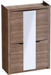Шкаф трехдверный Соренто Дуб стирлинг/Кофе структурный матовый в Безменово - bezmenovo.mebel54.com | фото